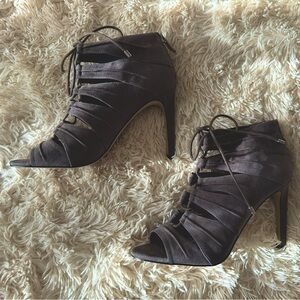 New BCBGeneration Suede Gray Heels - Size 9